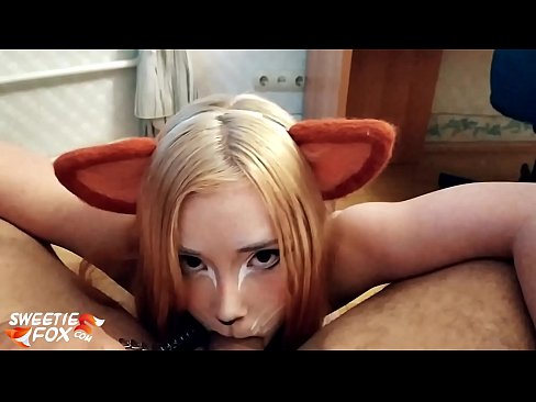 ❤️ Kitsune 吞下 迪克 和 暨 在 她的 嘴 ❤️ 色情 在我們